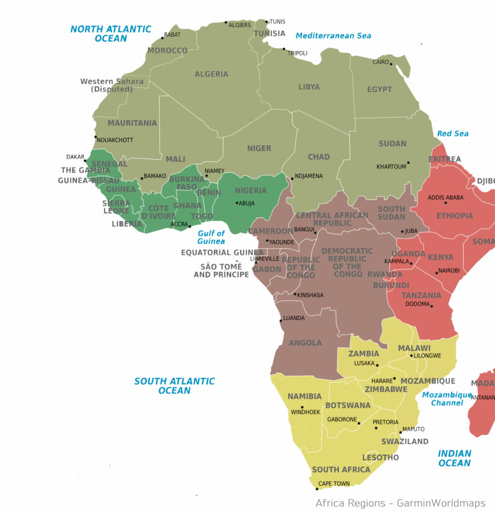 Africa coverage map