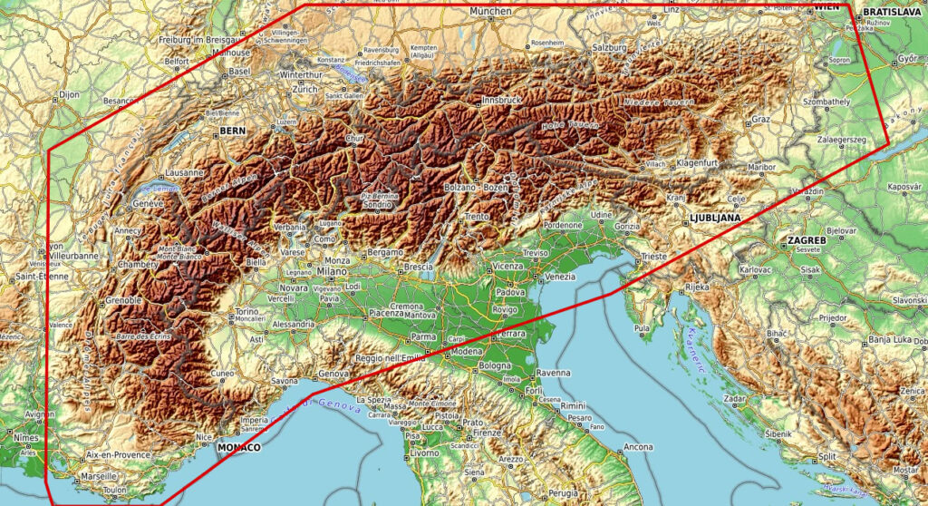 Alps Garmin Topo Map Coverage