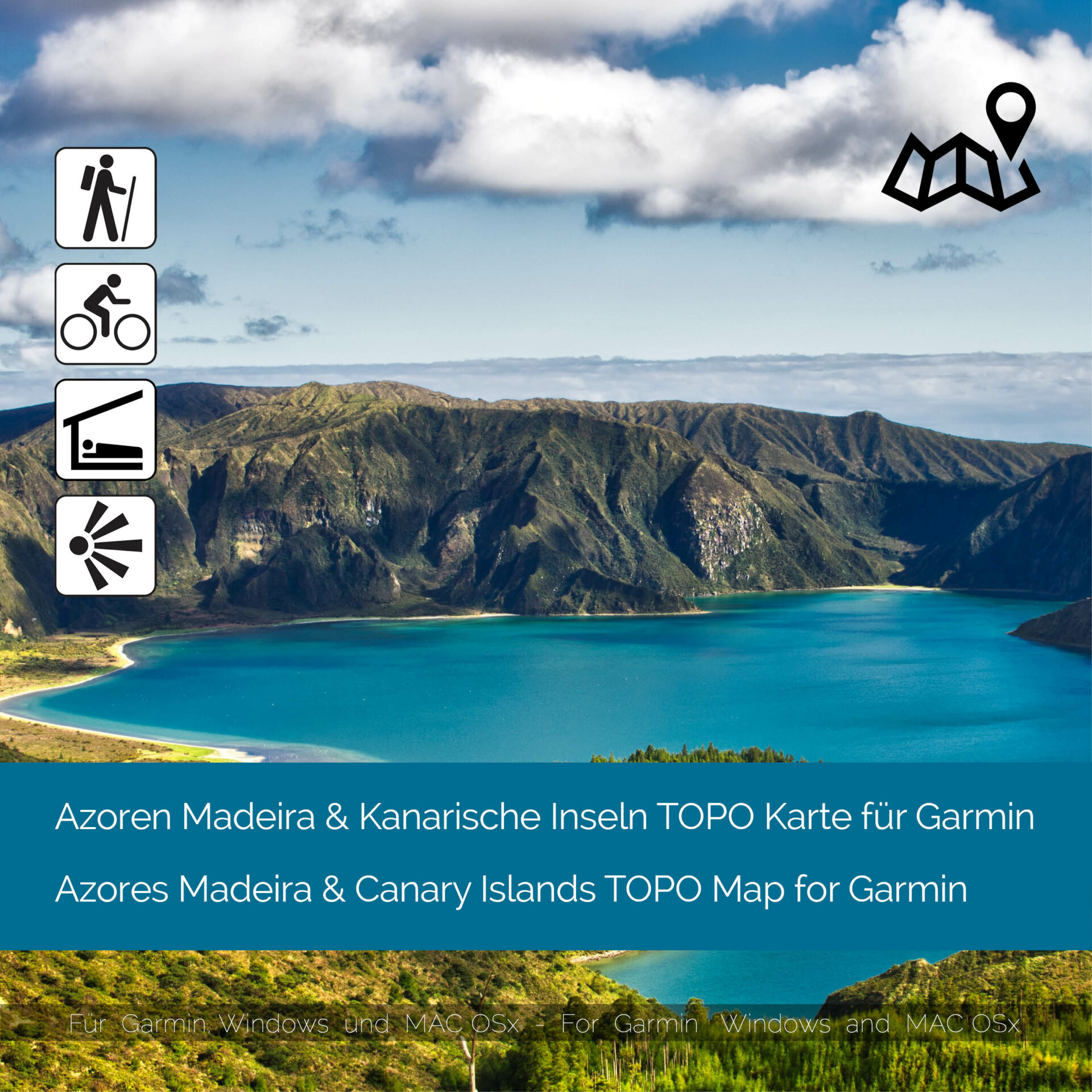 Topographic Map Azores Madeira Canary Islands For Garmin Map Shop   Amk Inseln Topo Karte Amk Islands Topo Map Garmin 