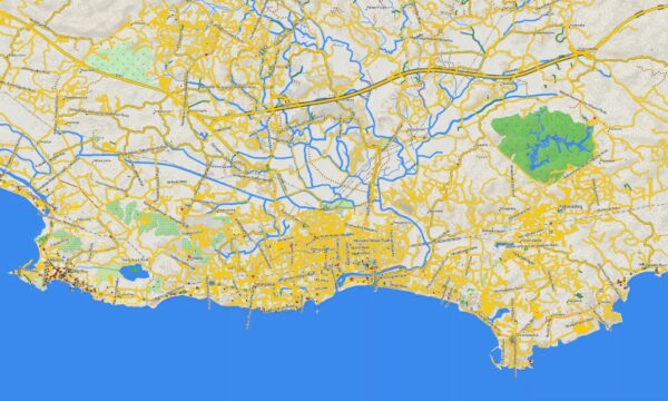 Topographic map Garmin sample Asia DEM map