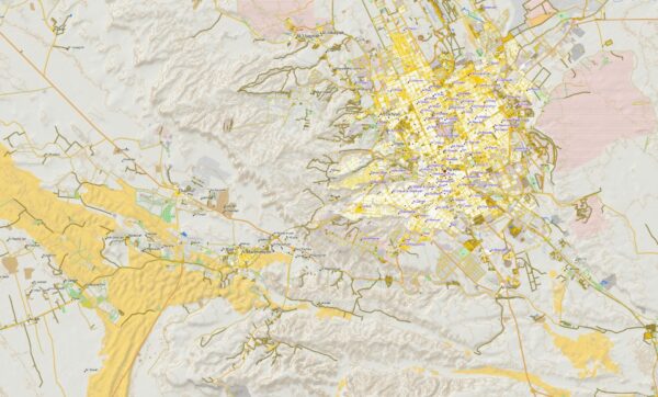 Topographic map Garmin sample Asia DEM map