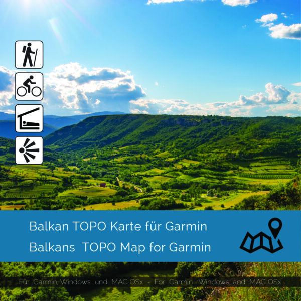 Topographic Map Balkans for Garmin