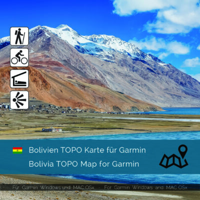 Topographic map Bolivia for Garmin navigation devices Download