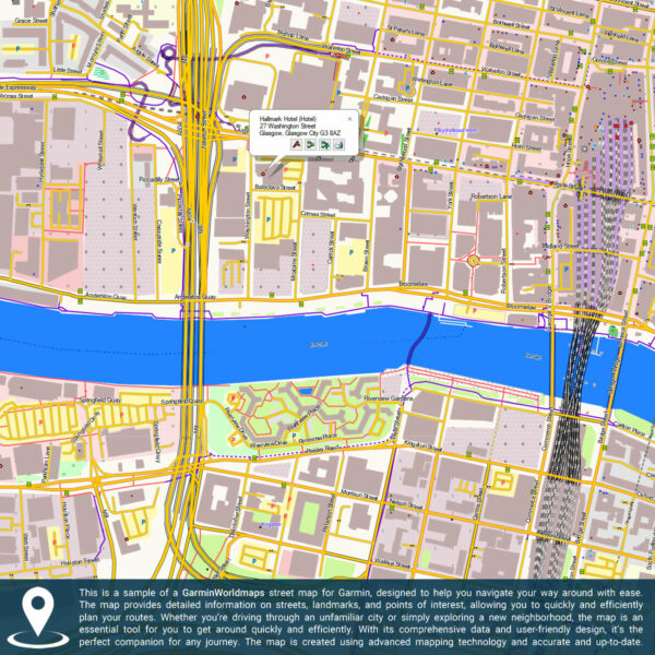 Sample of a GarminWorldmaps street map for Garmin