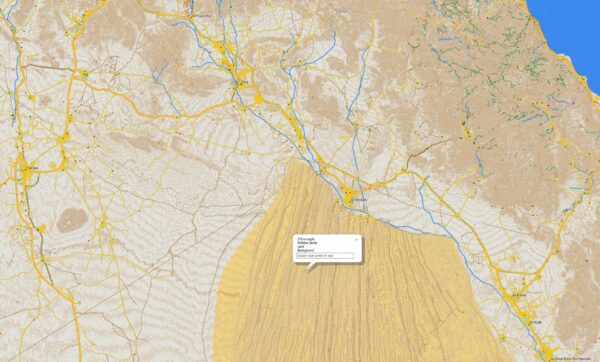 Topographic map Garmin sample GCC States DEM map