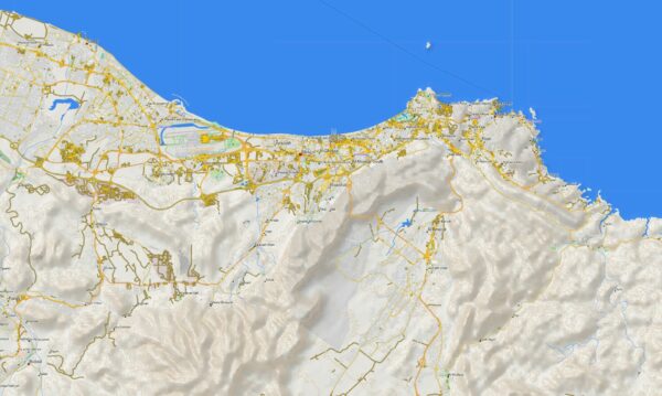 Topographic map Garmin sample GCC States DEM map