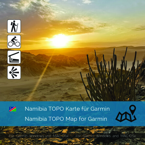 Download topographic map Namibia for Garmin | Garmin WorldMaps