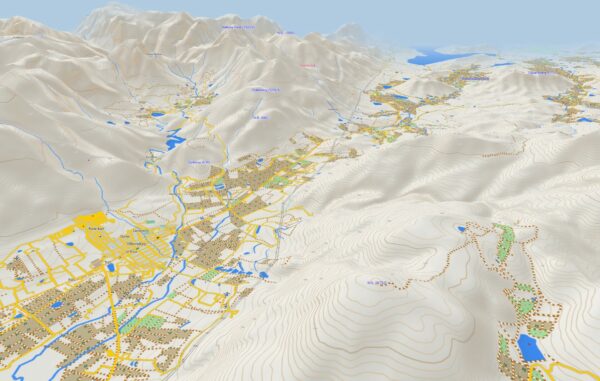 Africa topographic map for Garmin Map Sample