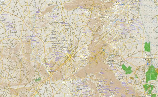 Africa topographic map for Garmin Map Sample