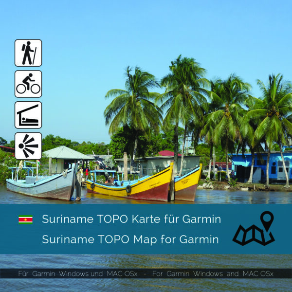 Suriname Topographic Map Garmin