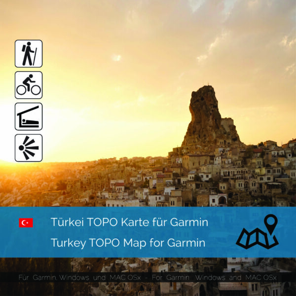 Topographic Map Turkey for Garmin