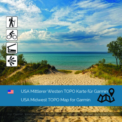 USA Midwest - Download GPS Map for Garmin PC & MAC