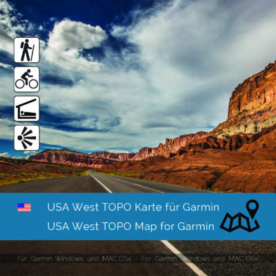 USA West - Download GPS Map for Garmin PC & MAC