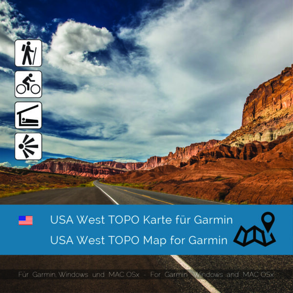 USA West - Download GPS Map for Garmin PC & MAC